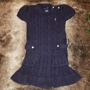 RALPH LAUREN DRESS SZE TODDLER 3 NAVY BLUE